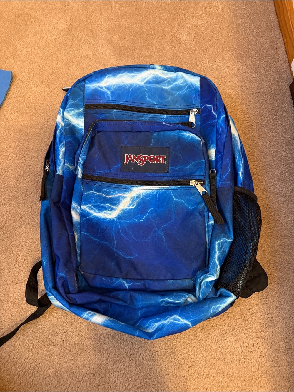 Jansport Blue Lightning Graphic Backpack
